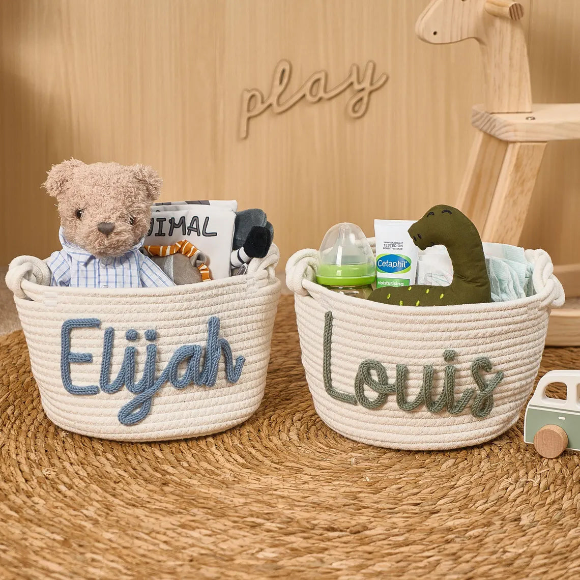 Personalized Knitted Basket