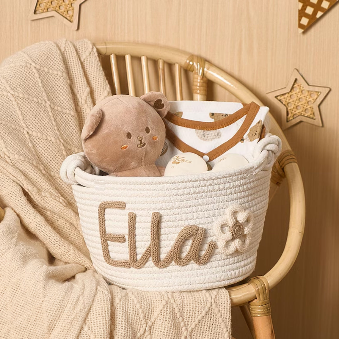 Personalized Knitted Basket