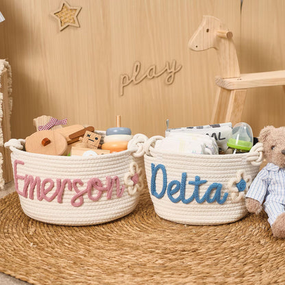 Personalized Knitted Basket