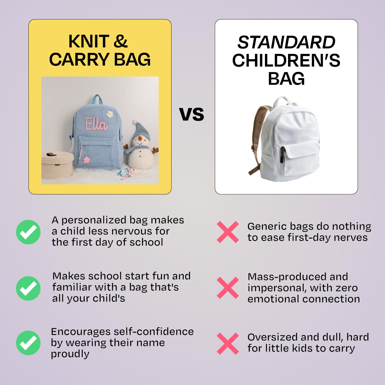 Personalized Knitted Backpack